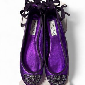 Purple Jimmy Choo size 6 flats for sale in good condition for sale!!!